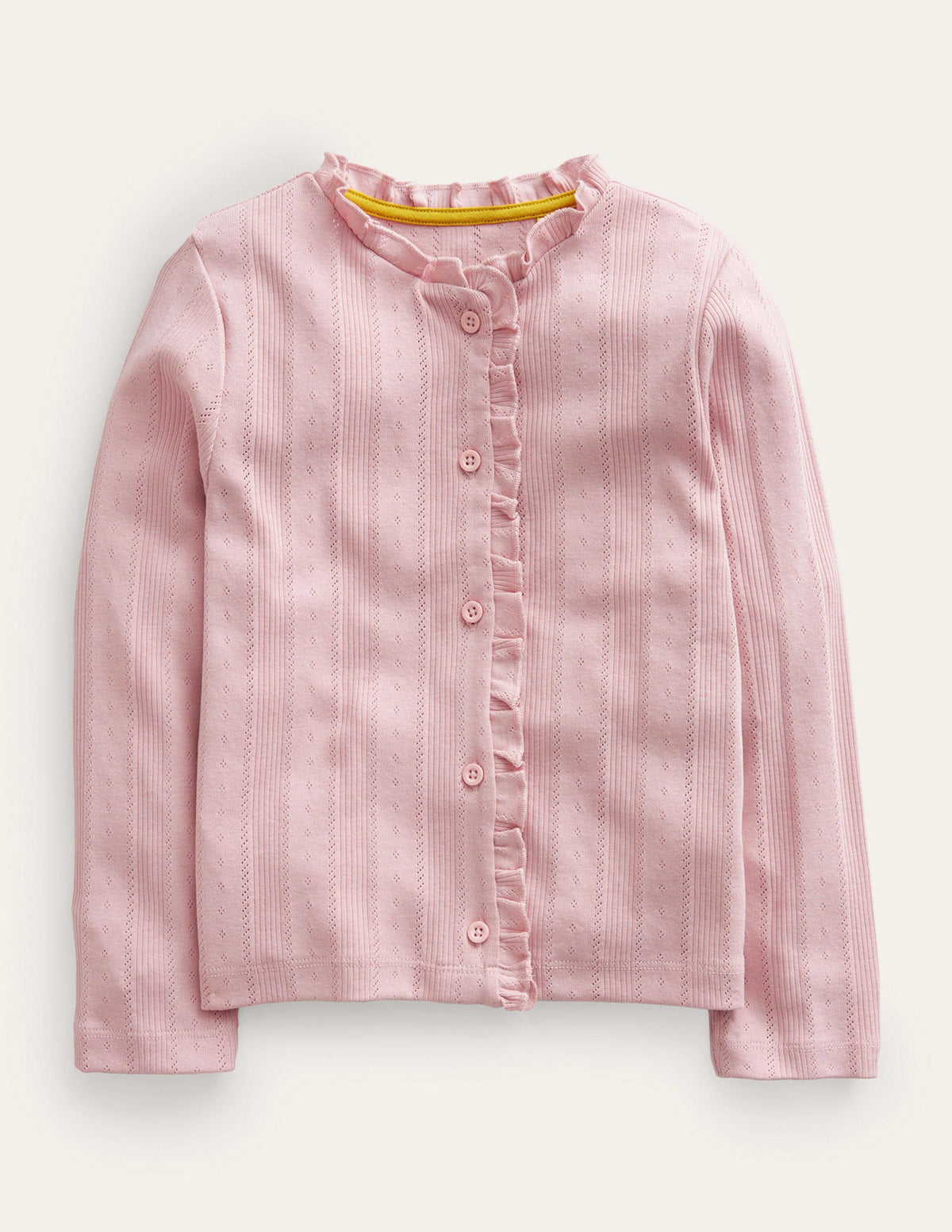 Pointelle Cardigan-Vintage Pink-1