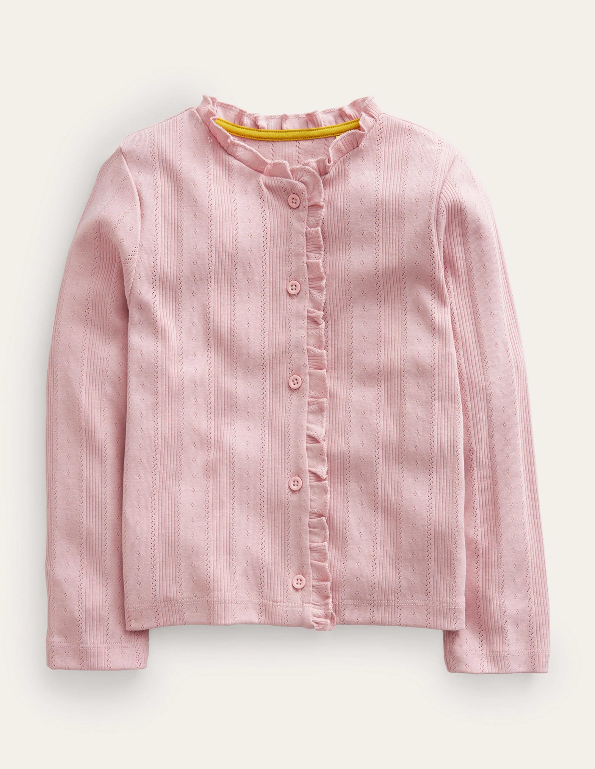 Pointelle Cardigan-Vintage Pink - Image 1