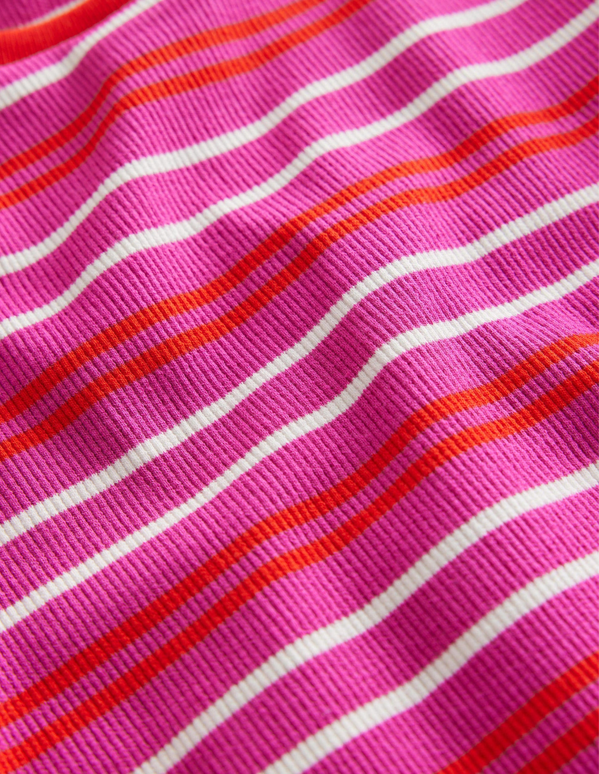 Cropped Long Sleeve T-shirt-Phlox Pink/Dahlia-3