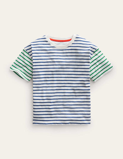 Boxy Short Sleeve Breton-Ivory/College Navy-2