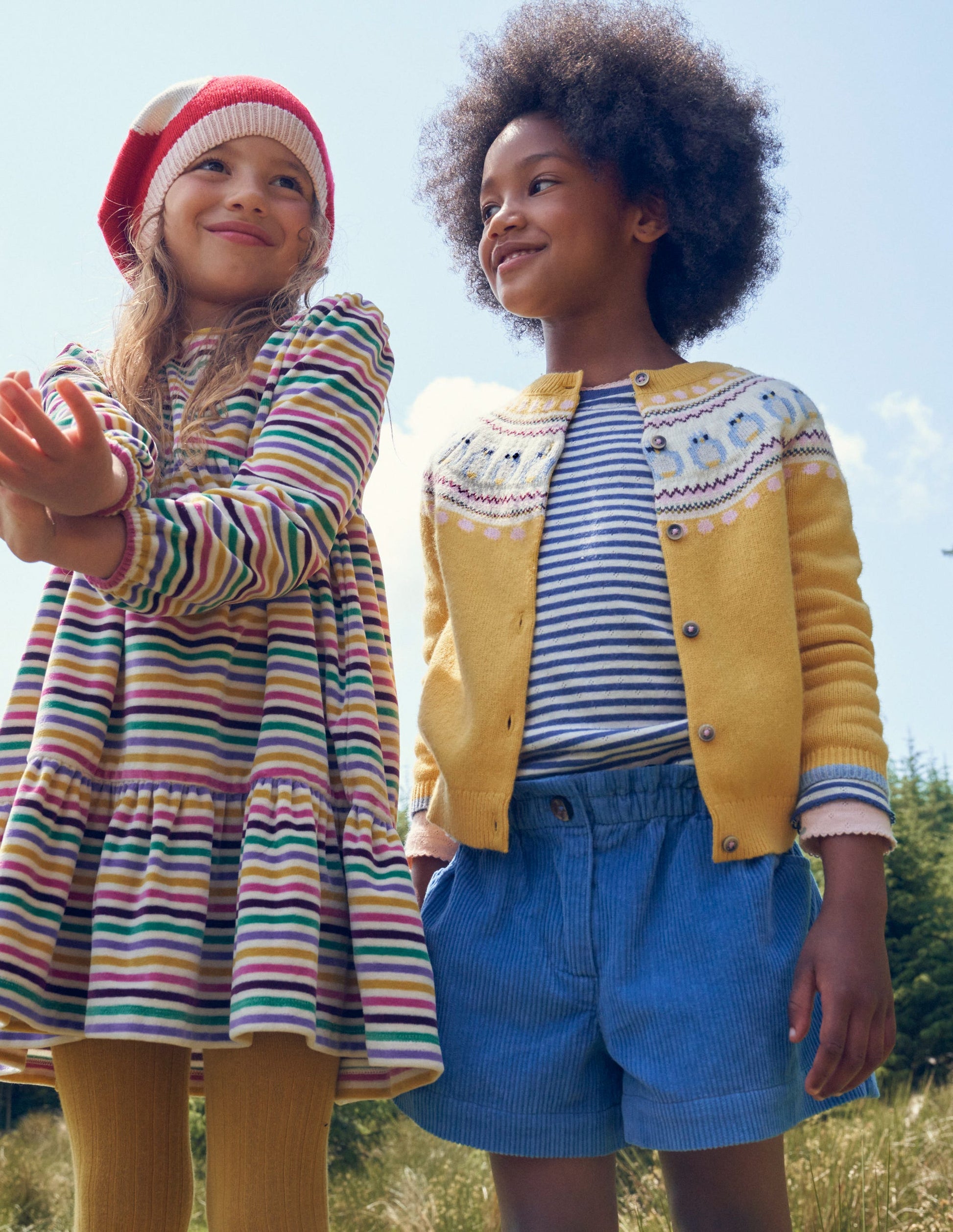 Fun Fair Isle Cardigan-Yellow Owls-4