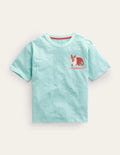 Relaxed Printed T-shirt-Opal Green