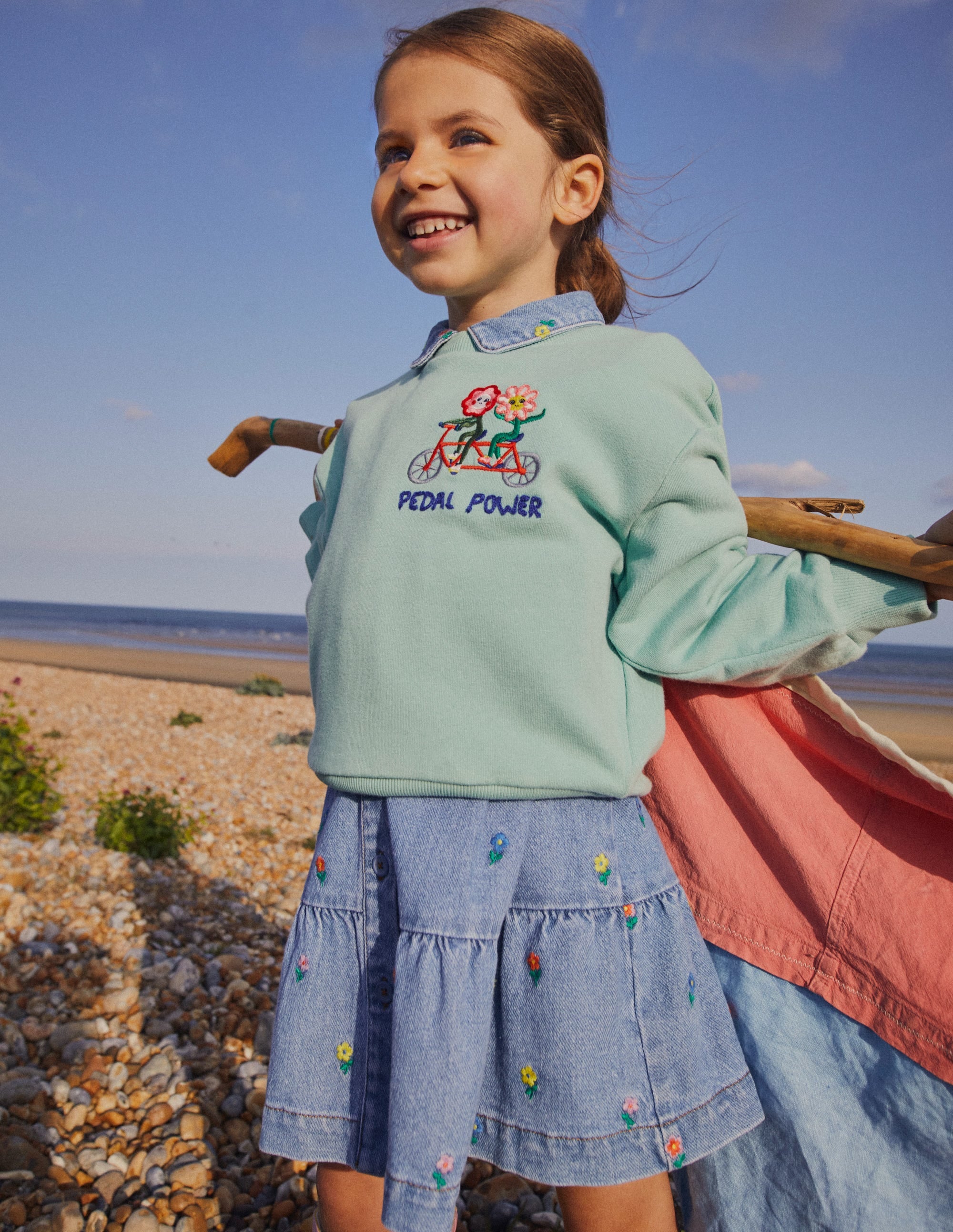 Relaxed Logo Sweatshirt-Opal Green - Image 4