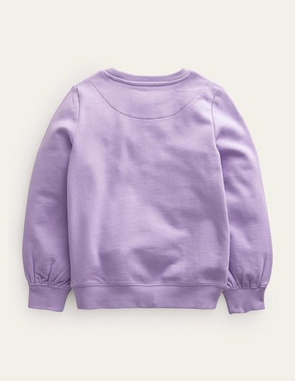 Logo Applique Sweatshirt-Misty Lavender Purple-4