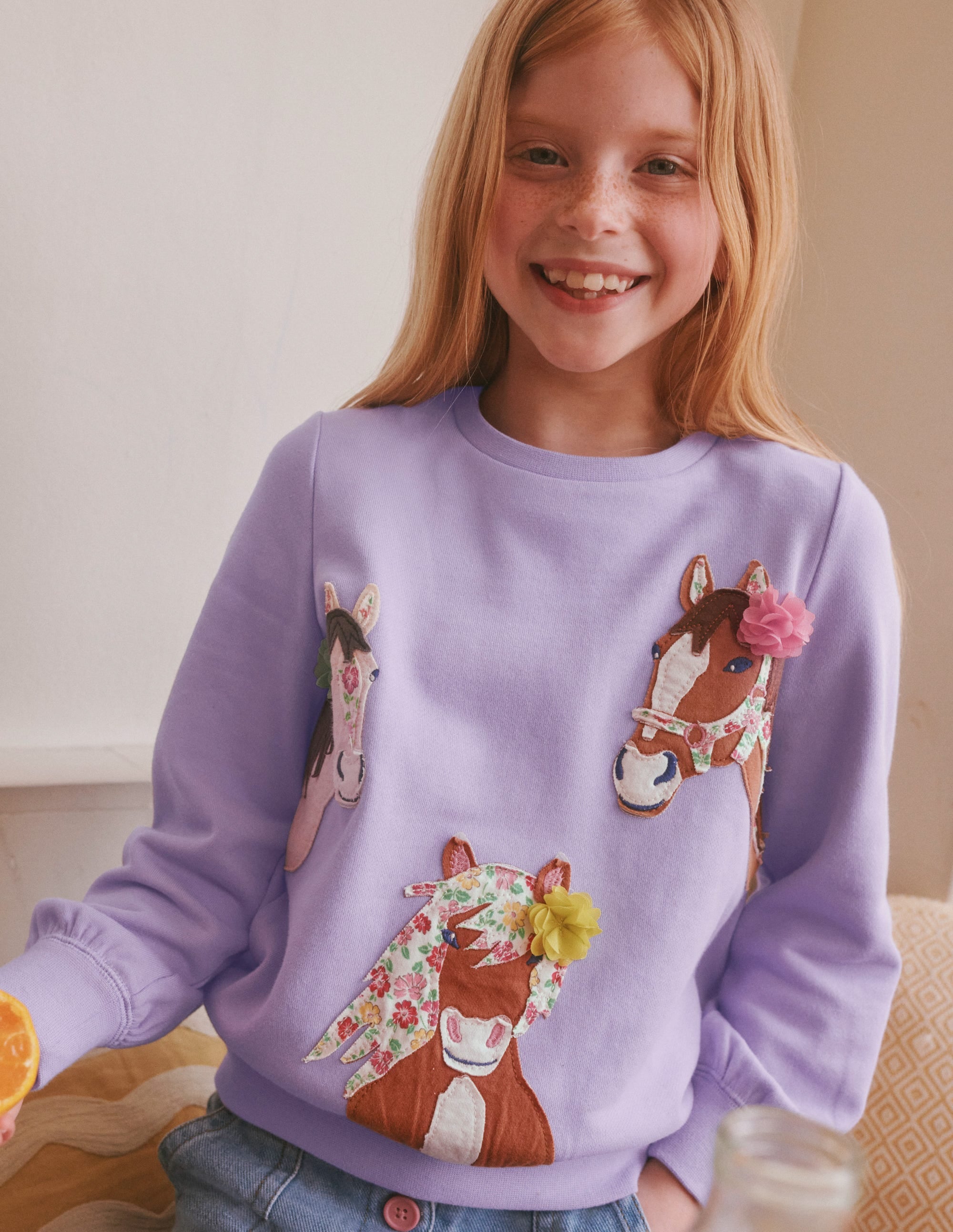 Logo Applique Sweatshirt-Misty Lavender Purple - Image 5