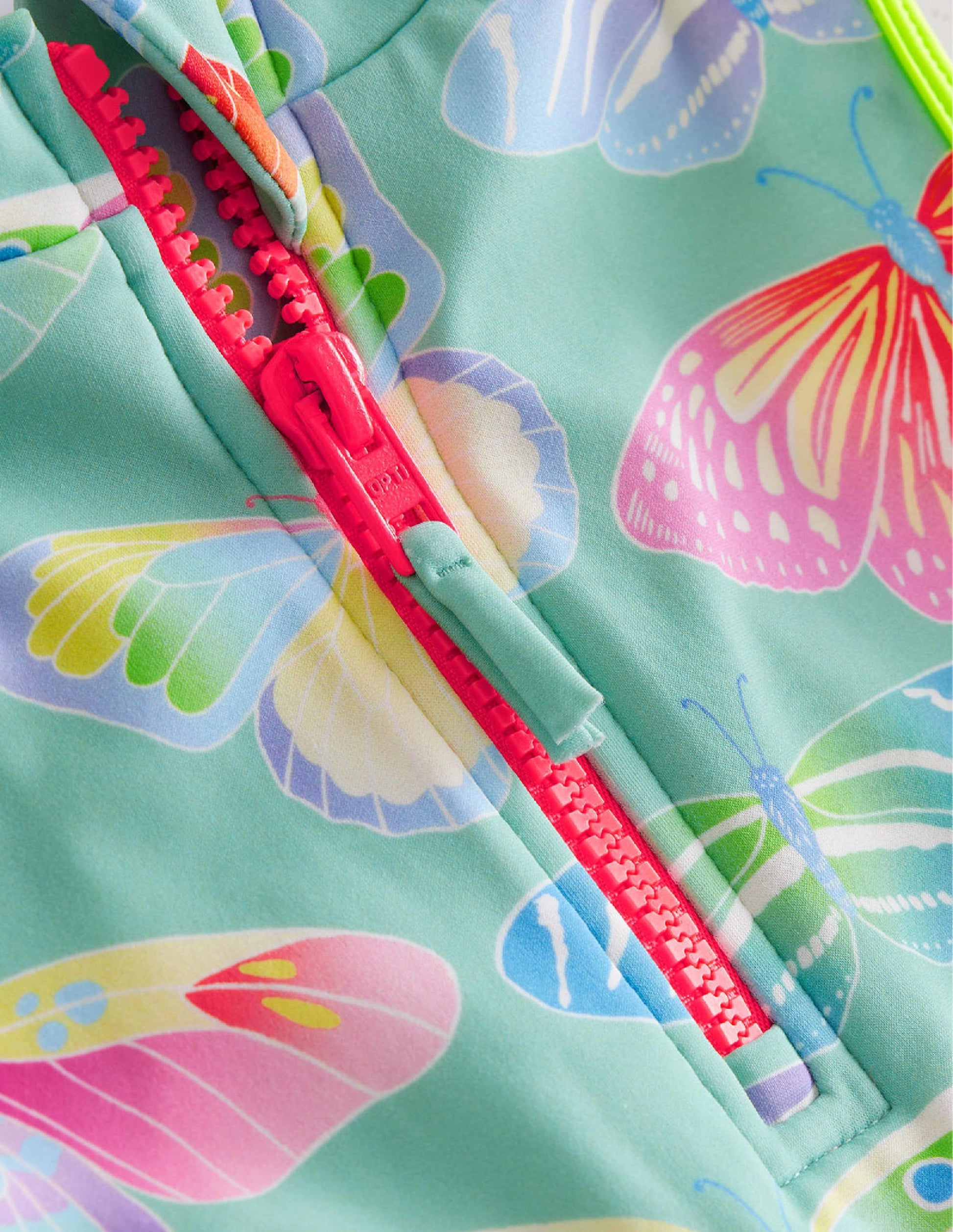 Sporty Sleeveless Bikini-Opal Green Ombre Butterflies-3