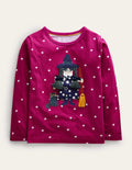 Halloween Appliqué Top-Penelope Pink Star Witch