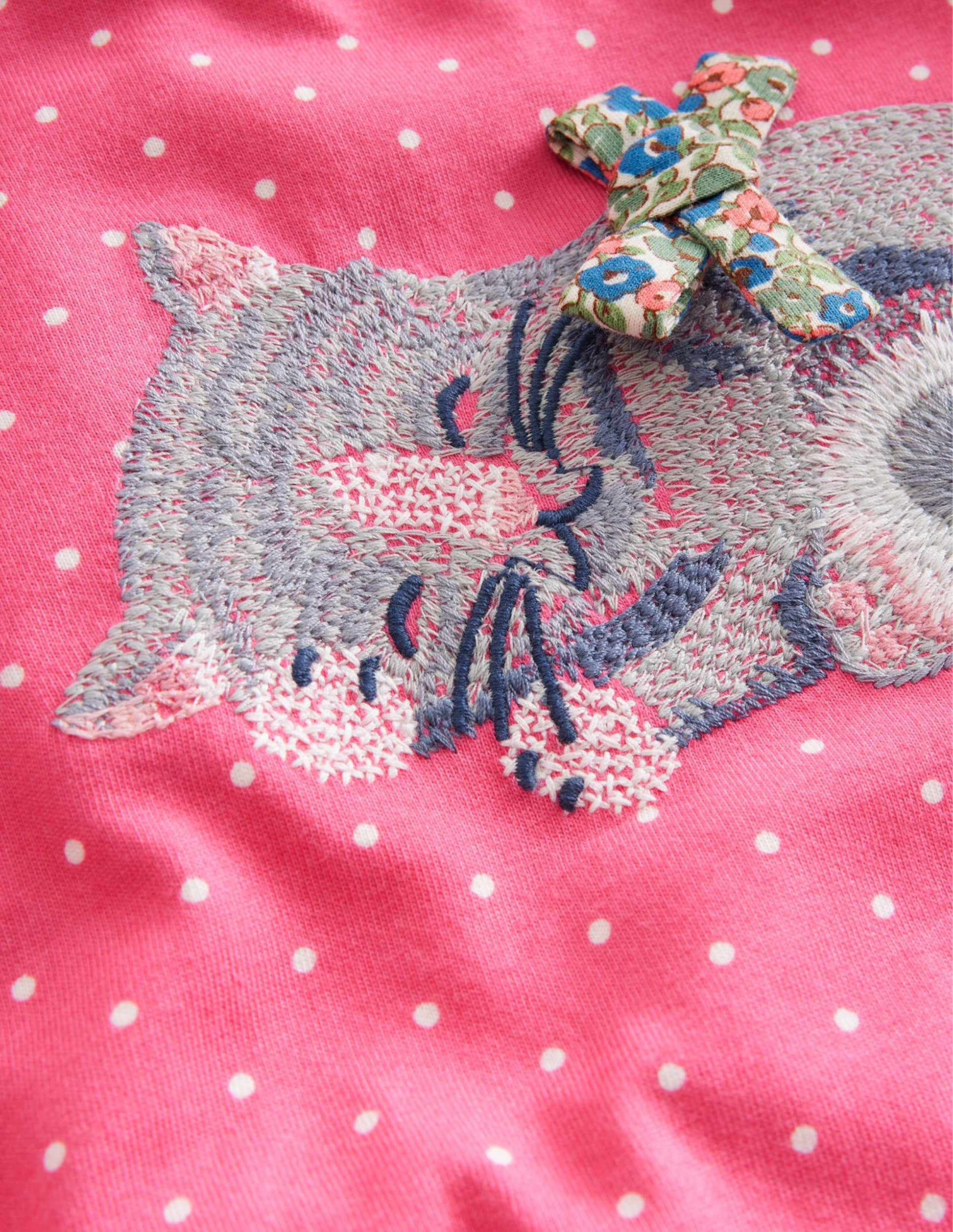 Appliqué Sleeve Detail Top-Blush Pink-3