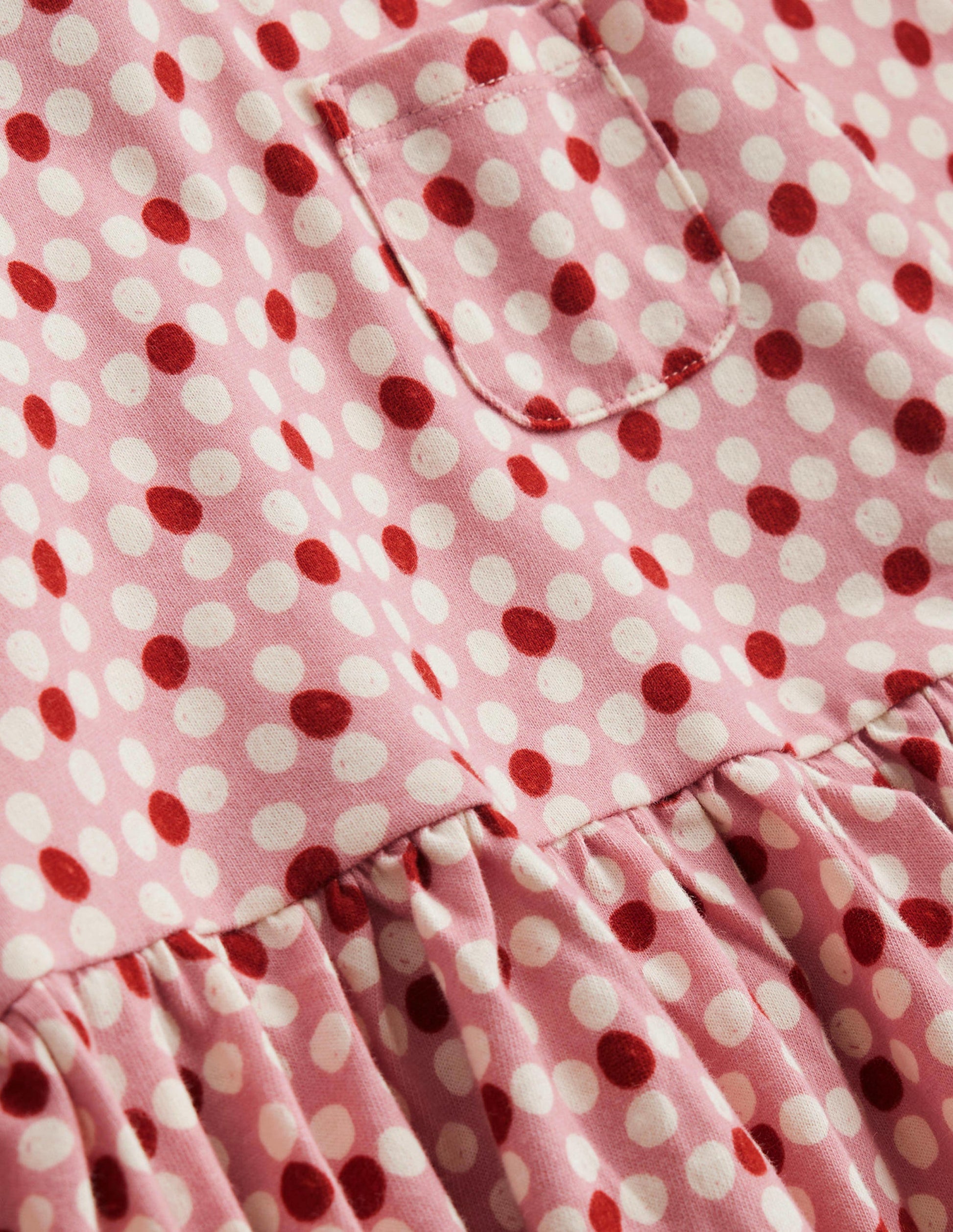 Long Sleeve Fun Jersey Dress-Almond Pink Geo Flower-3