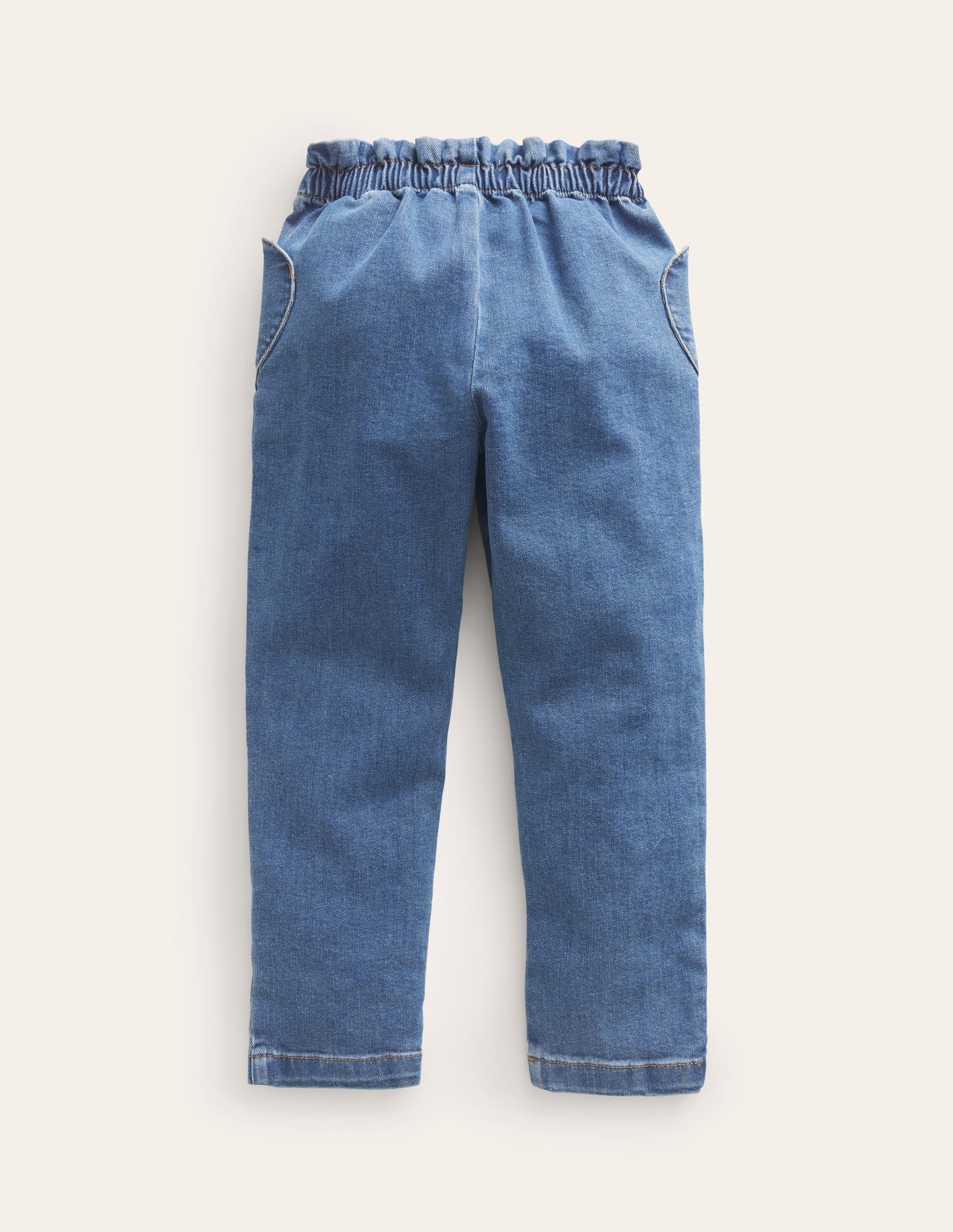 Pull-On Trousers-Mid Vintage Denim