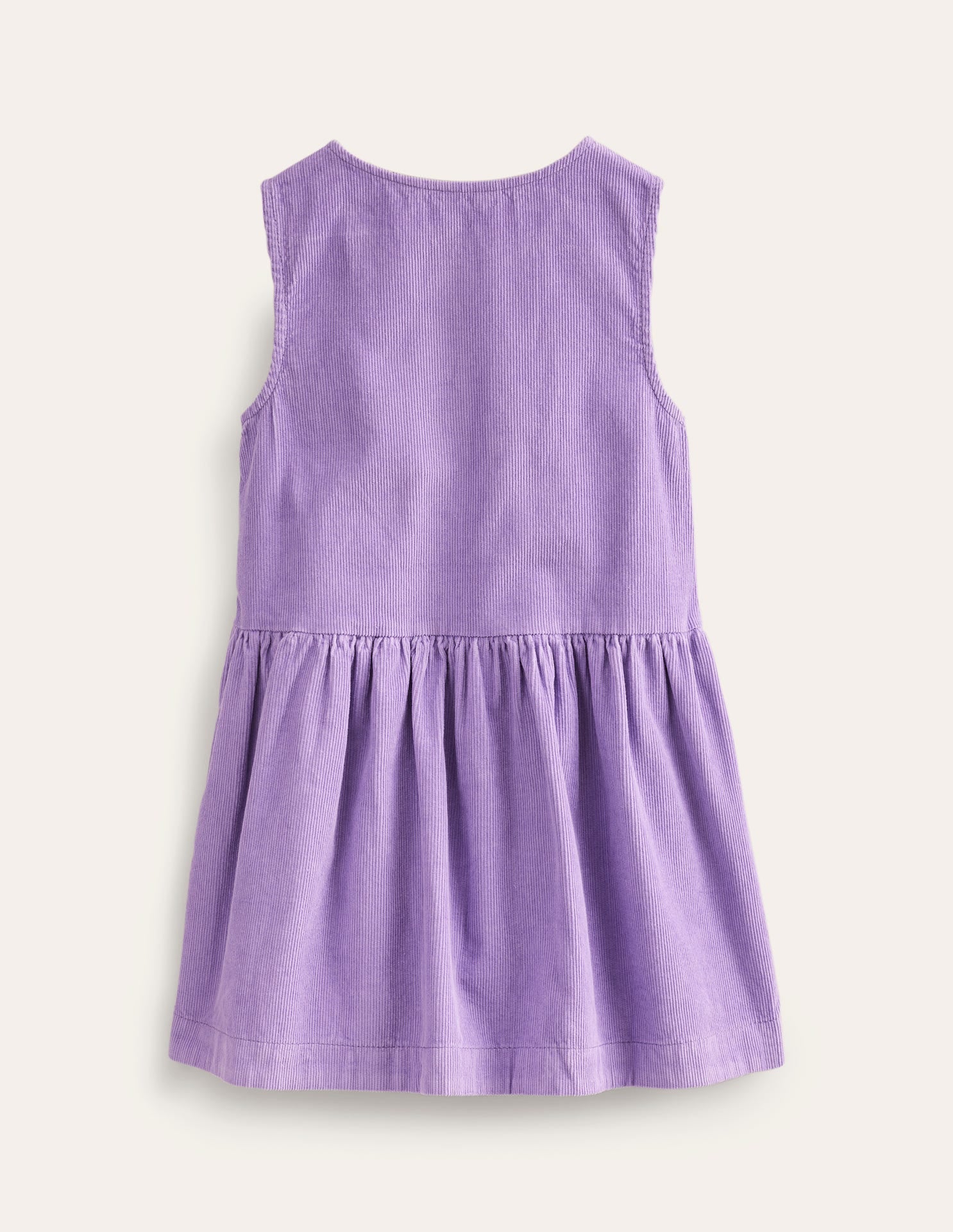 Button Pinafore Dress-Aster Purple-2