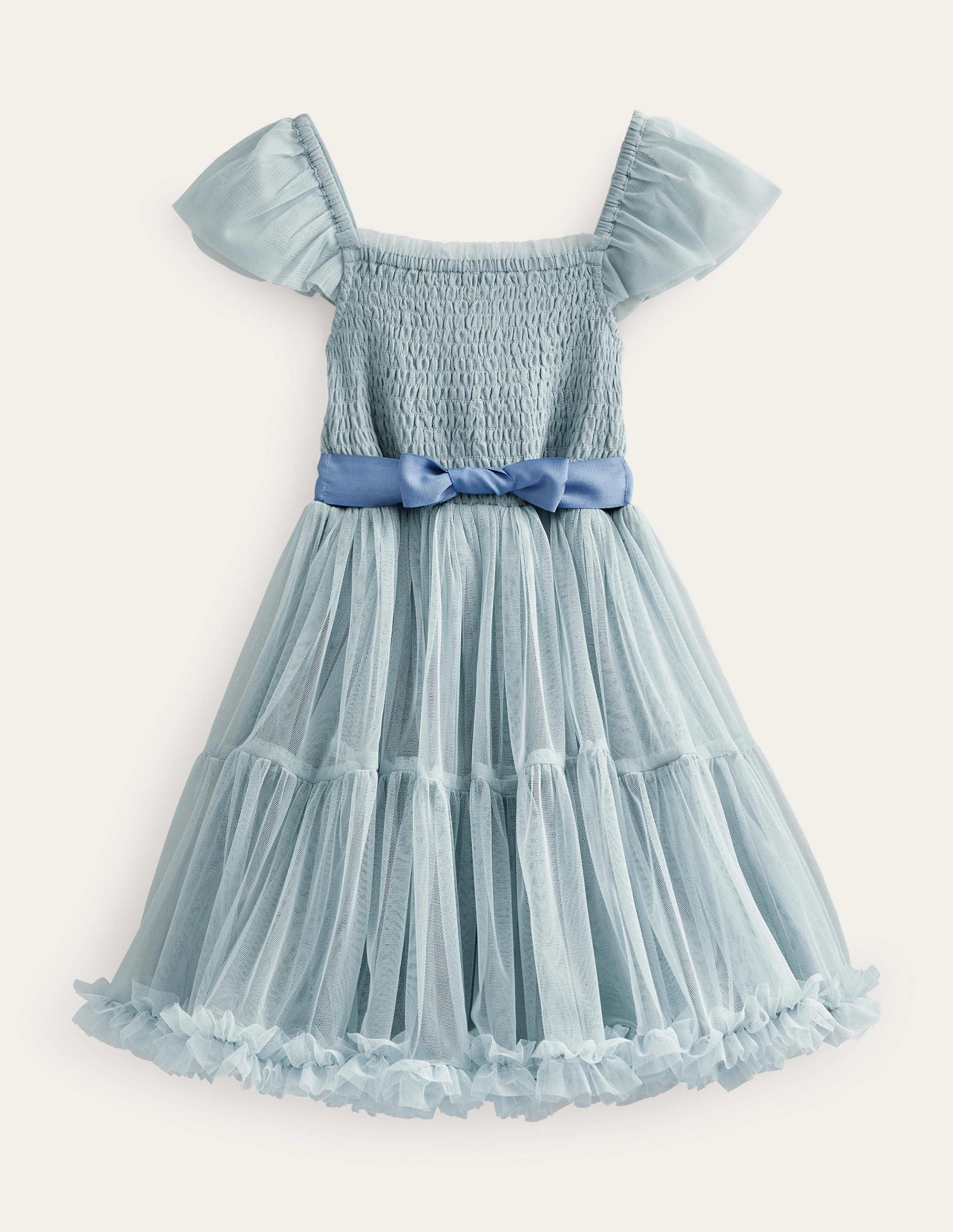 Full Tulle Corsage Dress-Tourmaline Blue - Image 2