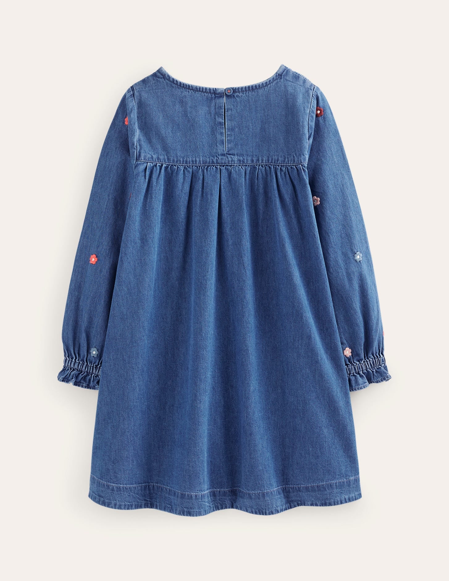 Logo Woven Embroidered Dress-Mid Vintage Denim - Image 2