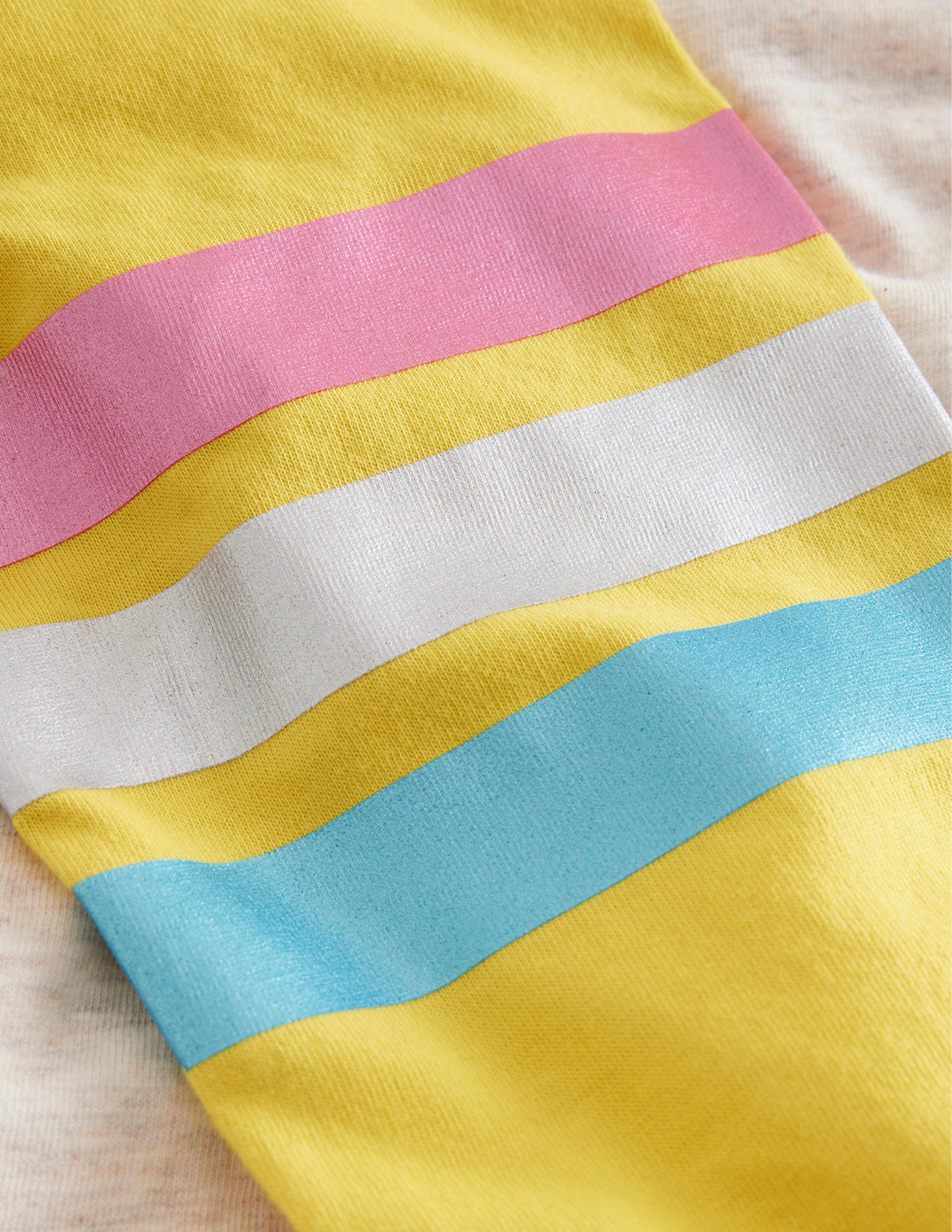 Colourblock Raglan T-shirt-Oatmeal Marl - Image 3