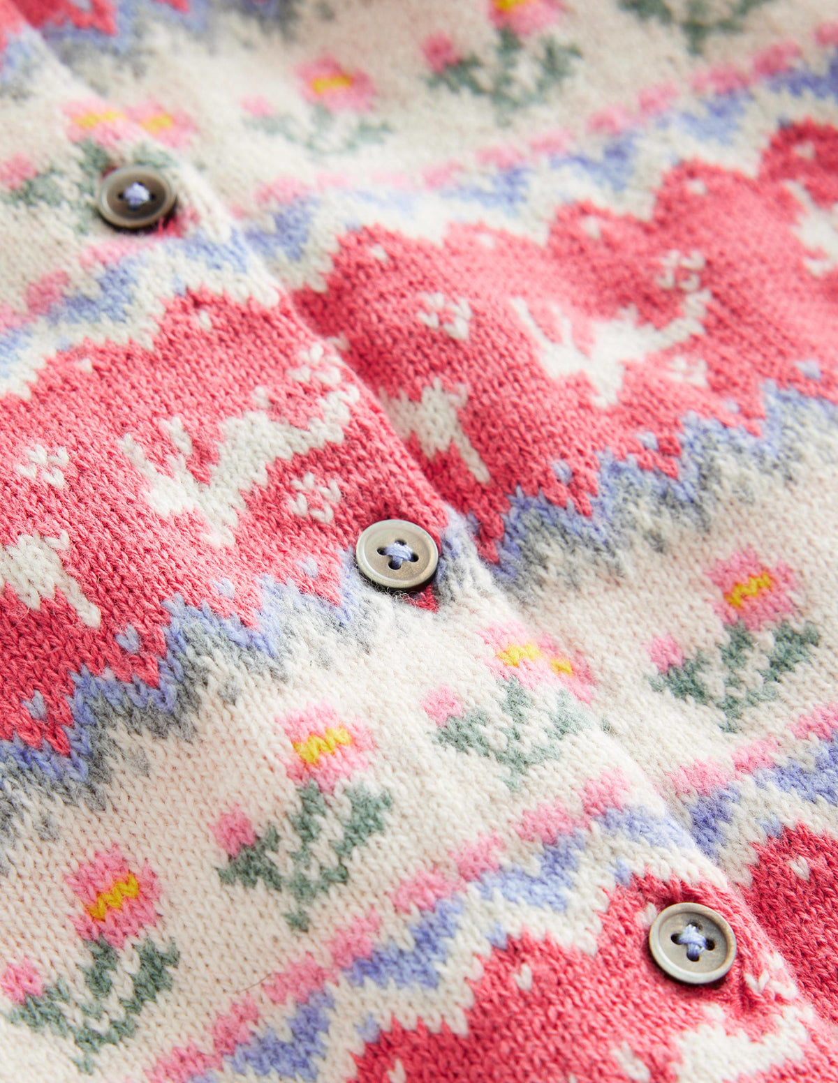 Fair Isle Cardigan-Blush Pink Bunnies-3
