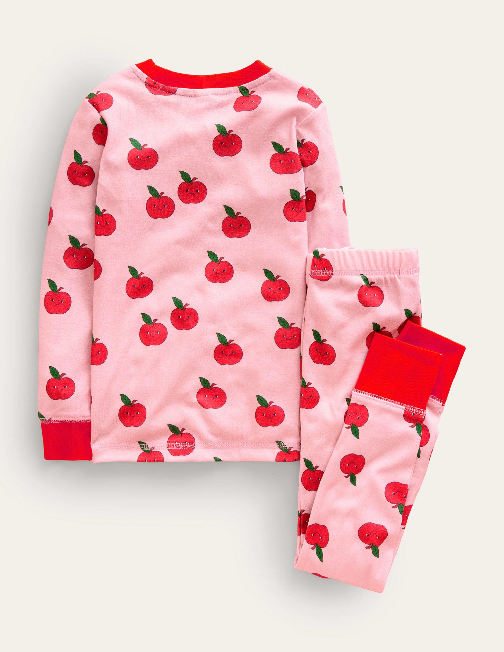 Snug Long John Pyjamas-Almond Pink Apple-2
