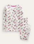 Snug Long John Pyjamas-Ivory Floral