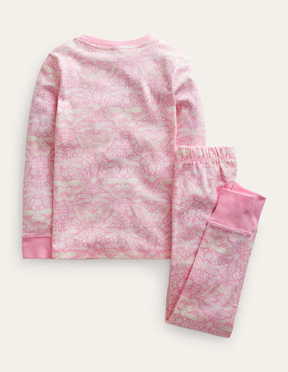 Snug Glow-In-The-Dark Pyjamas-Cameo Pink Butterfly-2