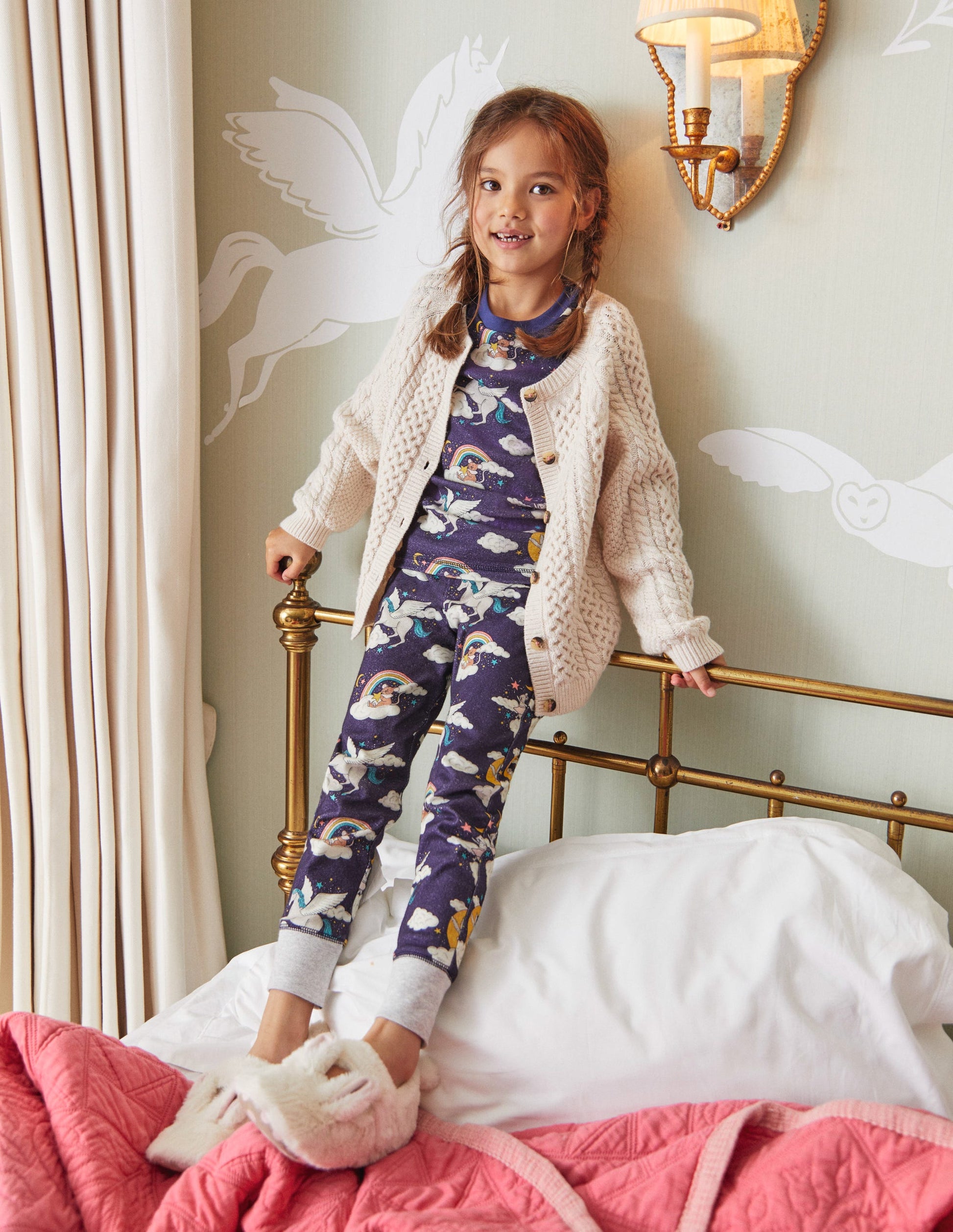 Snug Glow-In-The-Dark Pyjamas-College Navy Magical Sky-4