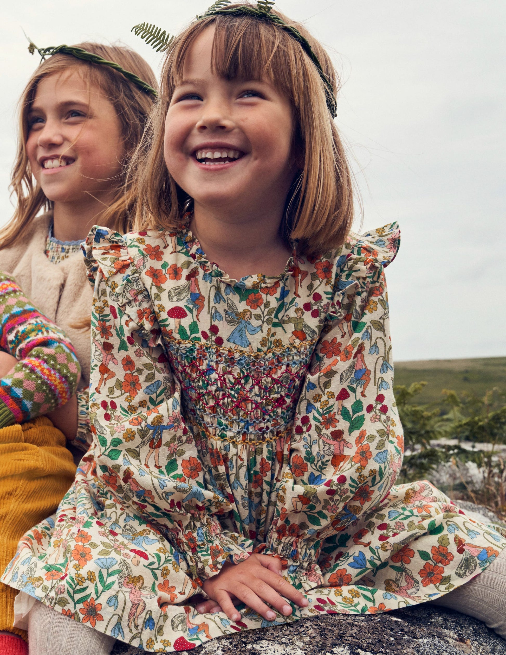 Printed Smocked Dress-Vanilla Fairies-4