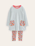 Tunic and Leggings Set-Dusk Blue/Ivory