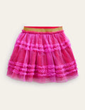 Tulle Party Skirt-Shocking Pink