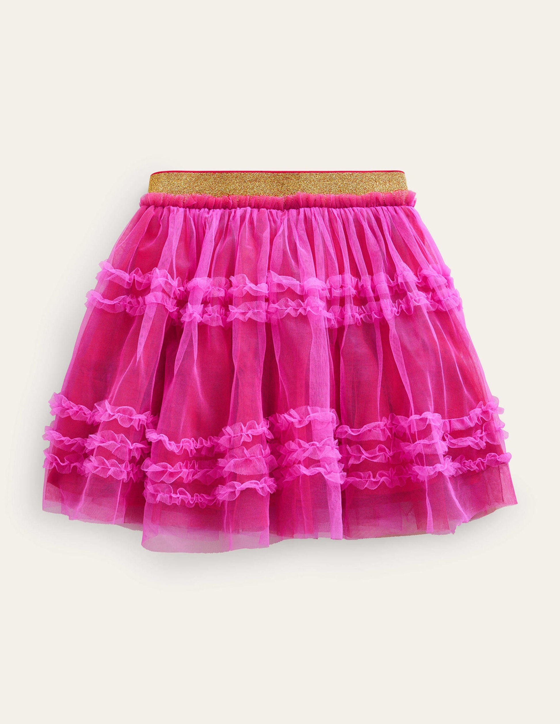 Tulle Party Skirt-Shocking Pink-2