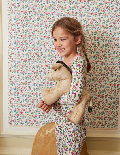 Snug Henley Pyjamas-Ivory Rambling Rose-4