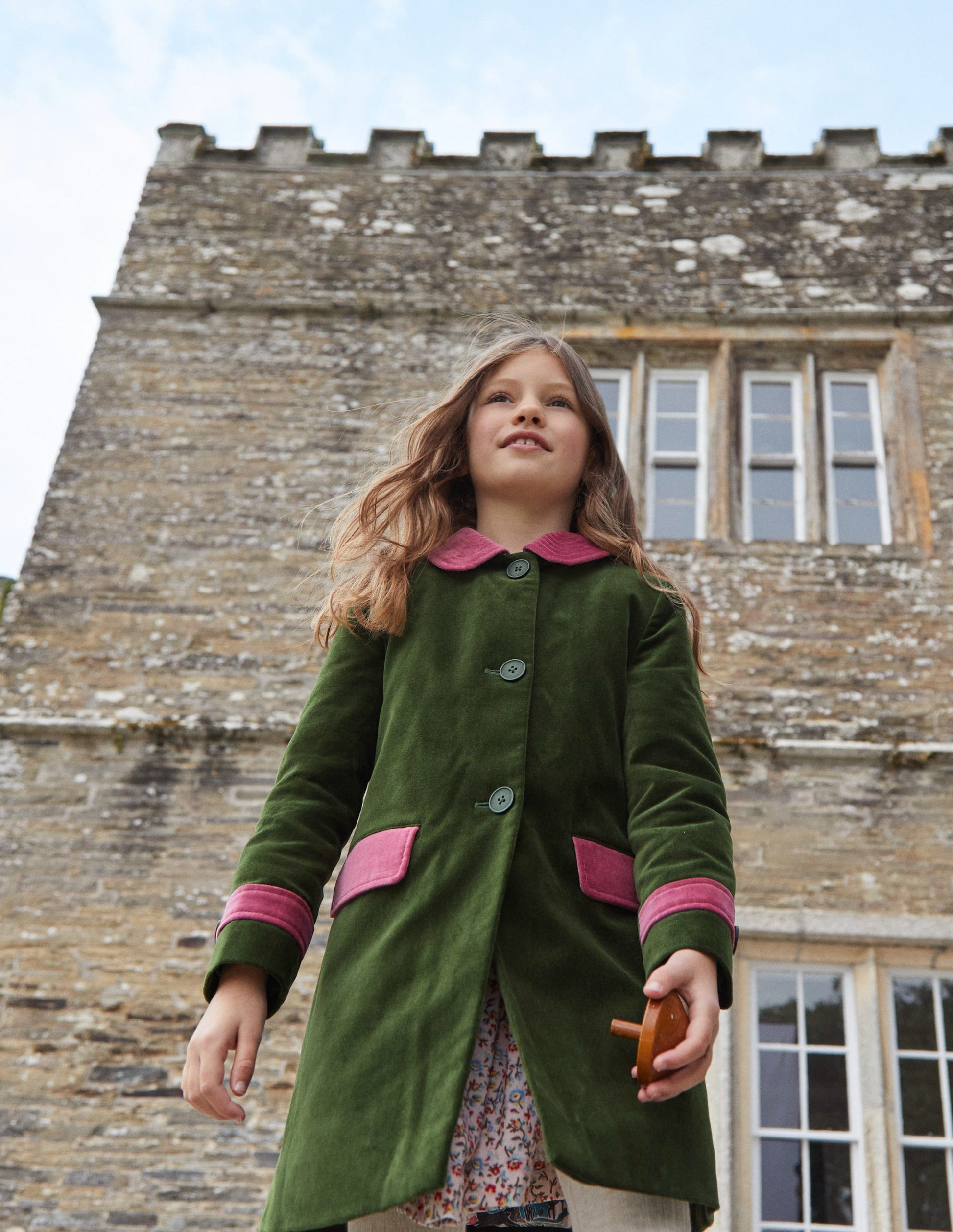 Velvet Smart Coat-Vine Leaf-4