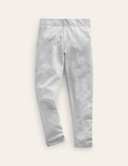 Plain Leggings-Grey Marl