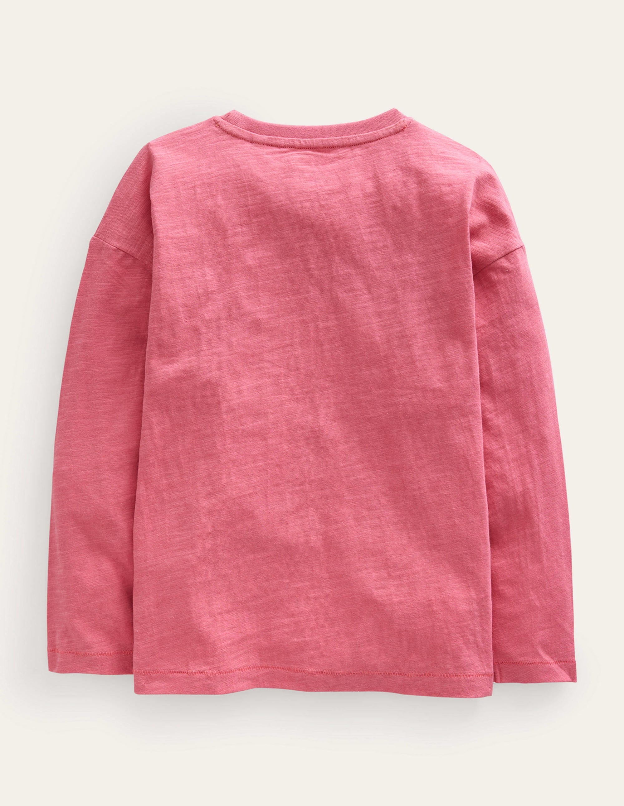 Embroidered Motif T-shirt-Pink Unicorn - Image 2