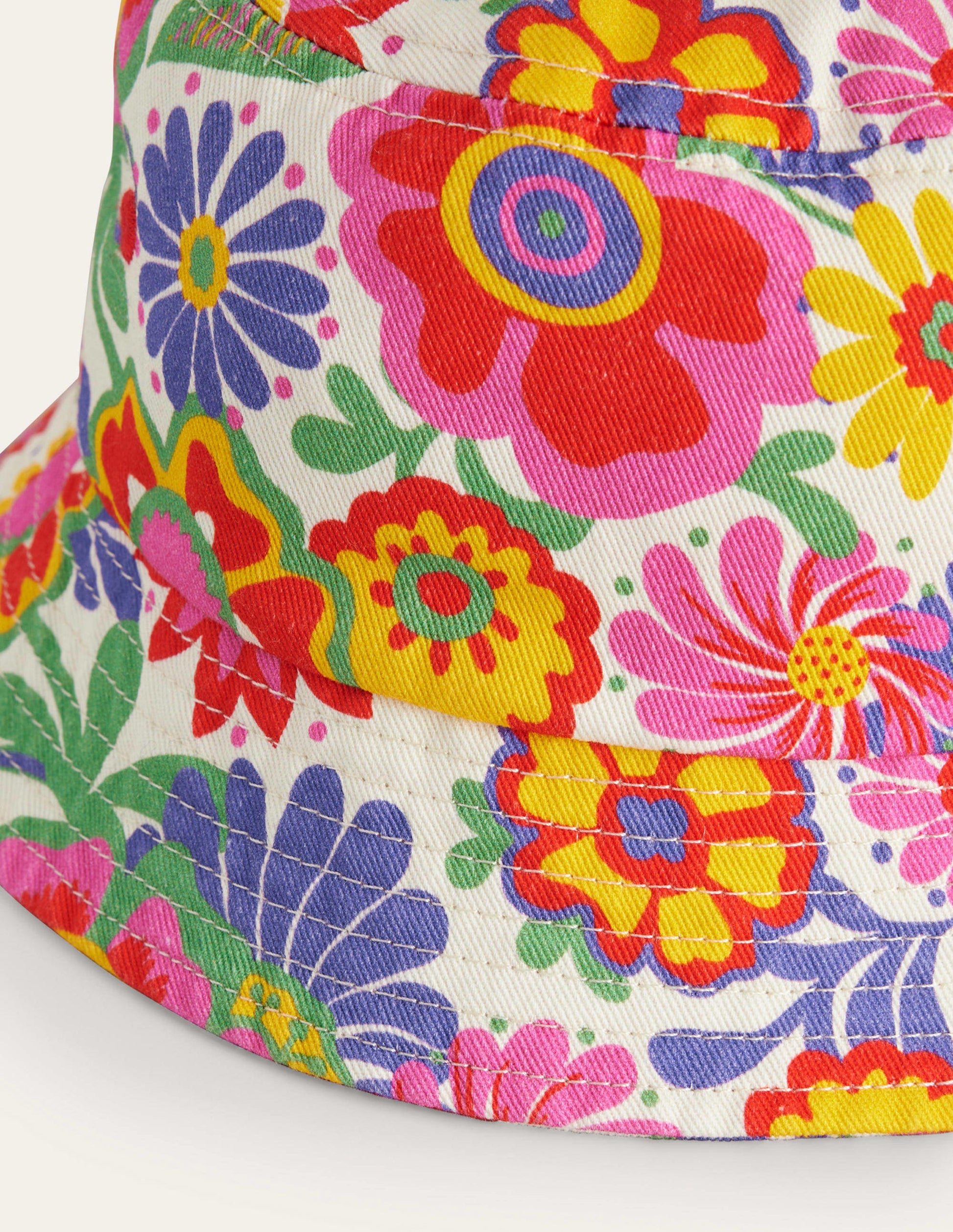 Bucket Hat-Multi Festival Flowers-2
