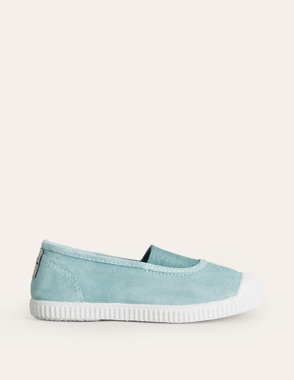 Canvas Plimsolls-Blue-1