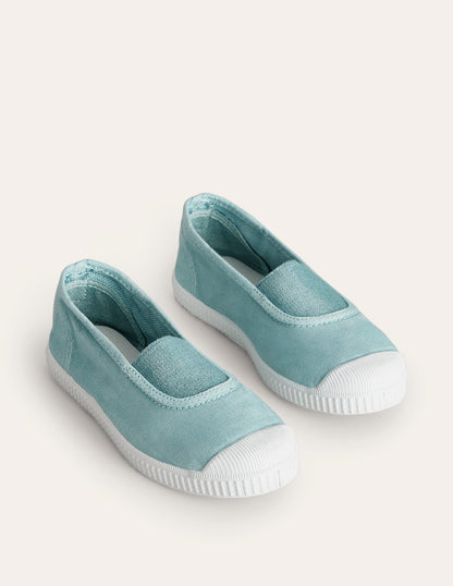 Canvas Plimsolls-Blue-2