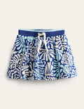Printed Jersey Skort-Starboard Blue Coral Reef