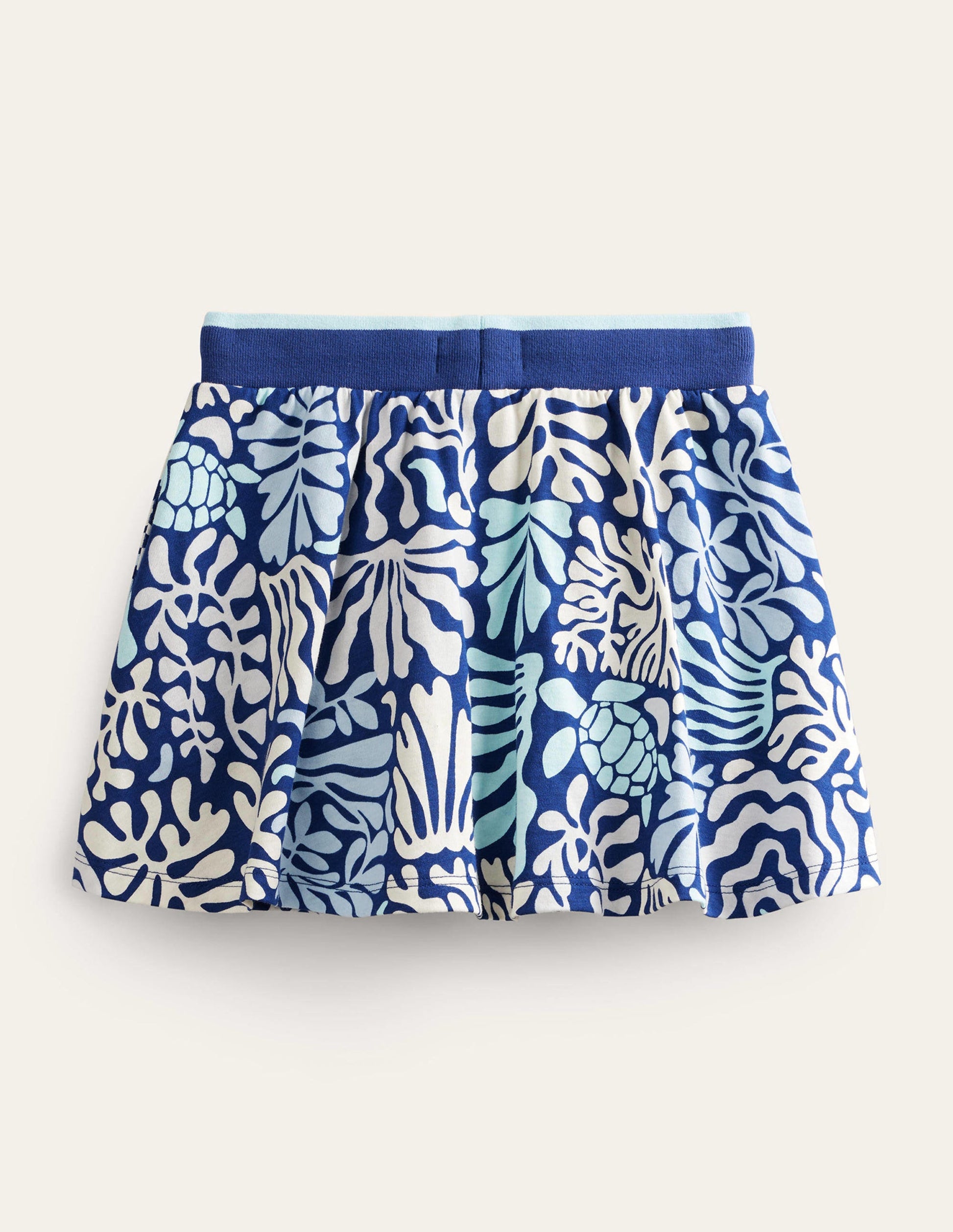 Printed Jersey Skort-Starboard Blue Coral Reef-2
