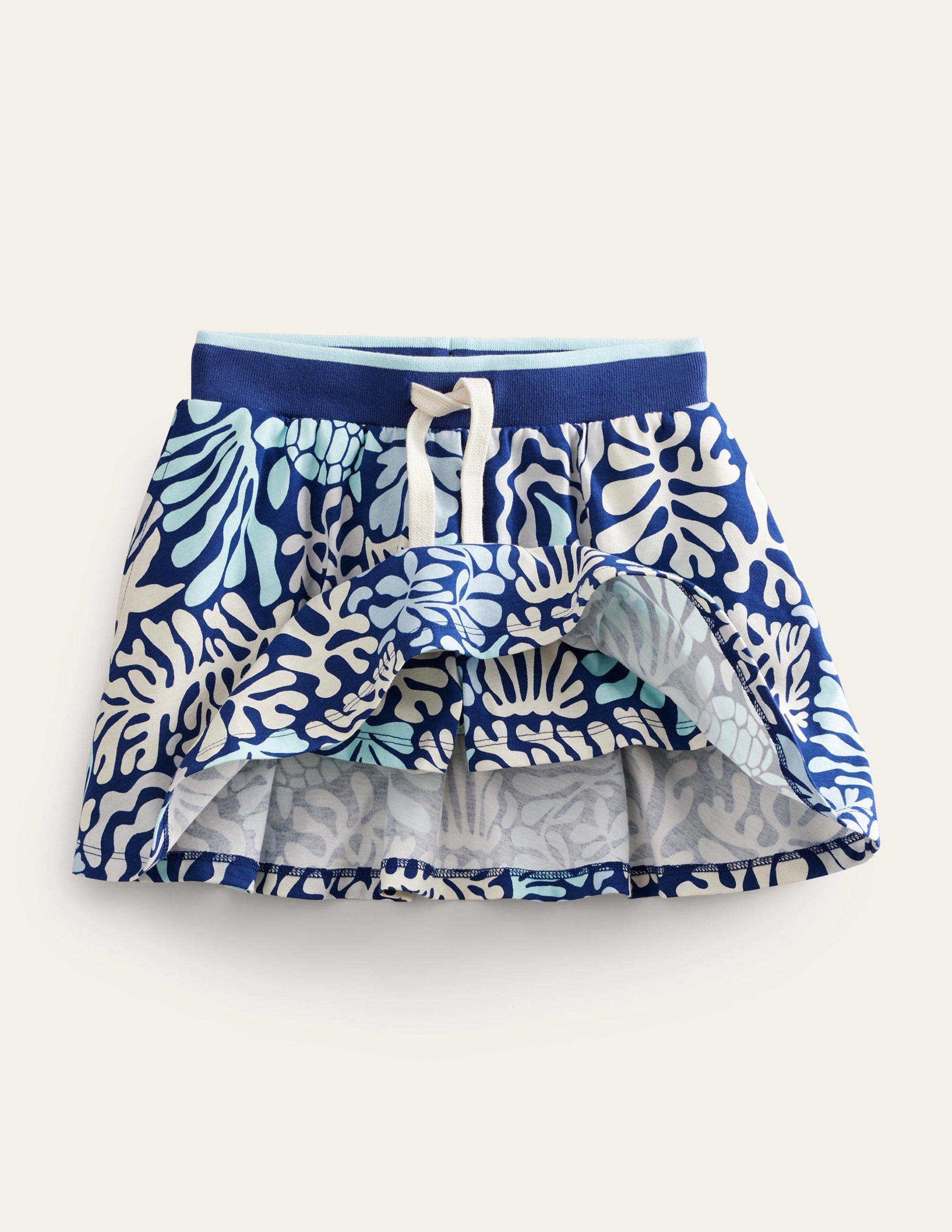 Printed Jersey Skort-Starboard Blue Coral Reef-3