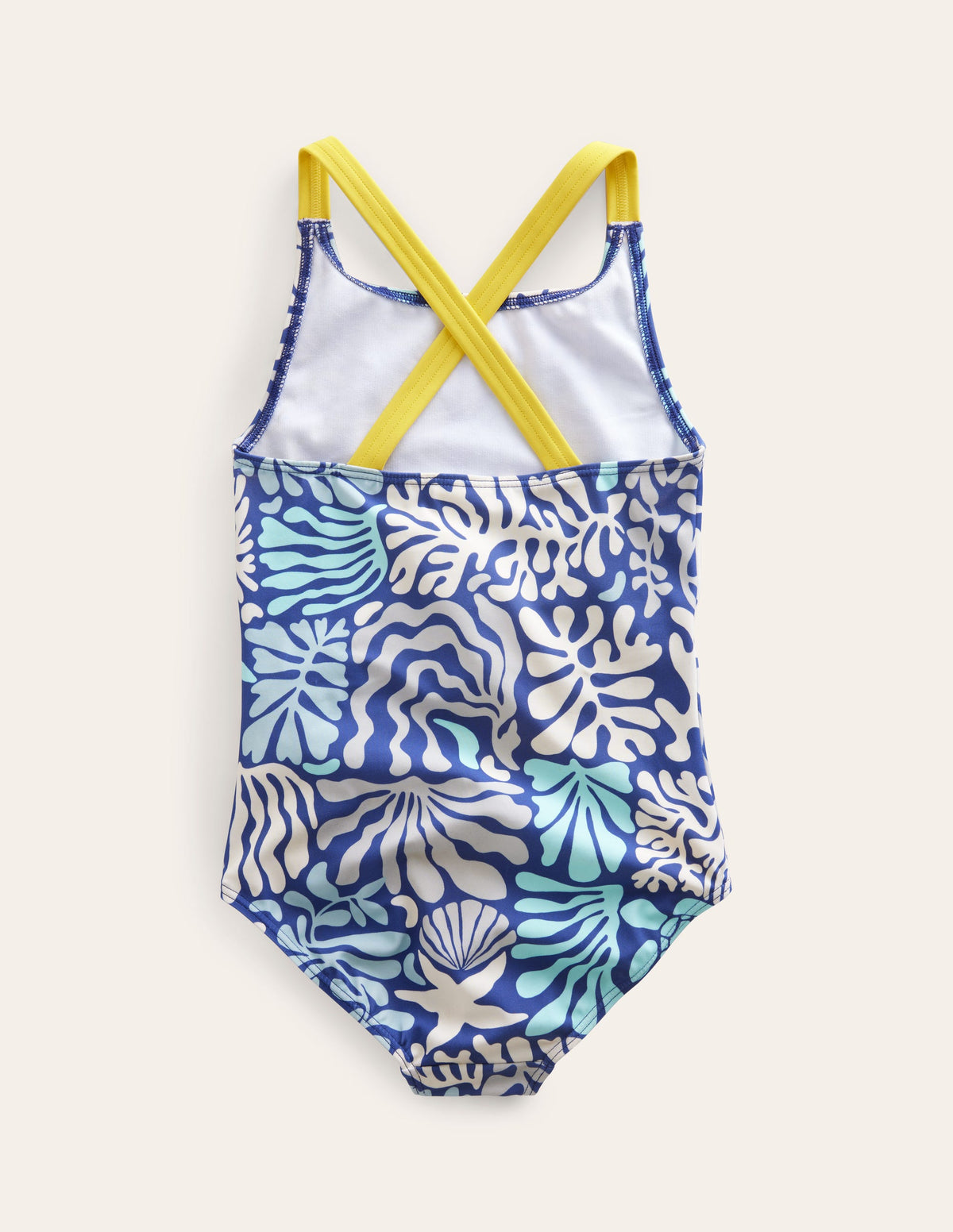 Cross-back Printed Swimsuit-Starboard Coral Reef - Image 2