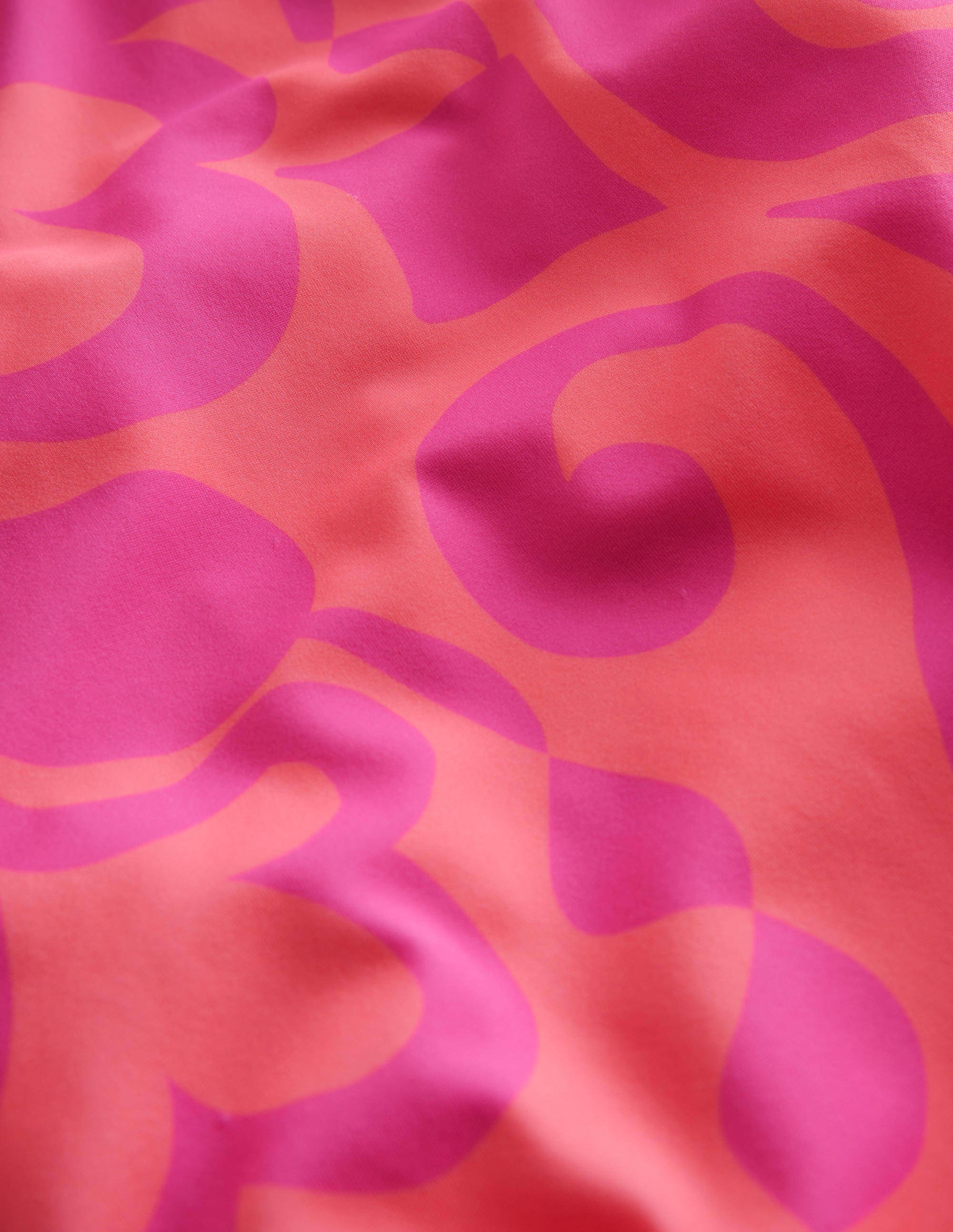 Cross-back Printed Swimsuit-Peach Punch Summer Stencil - Image 3