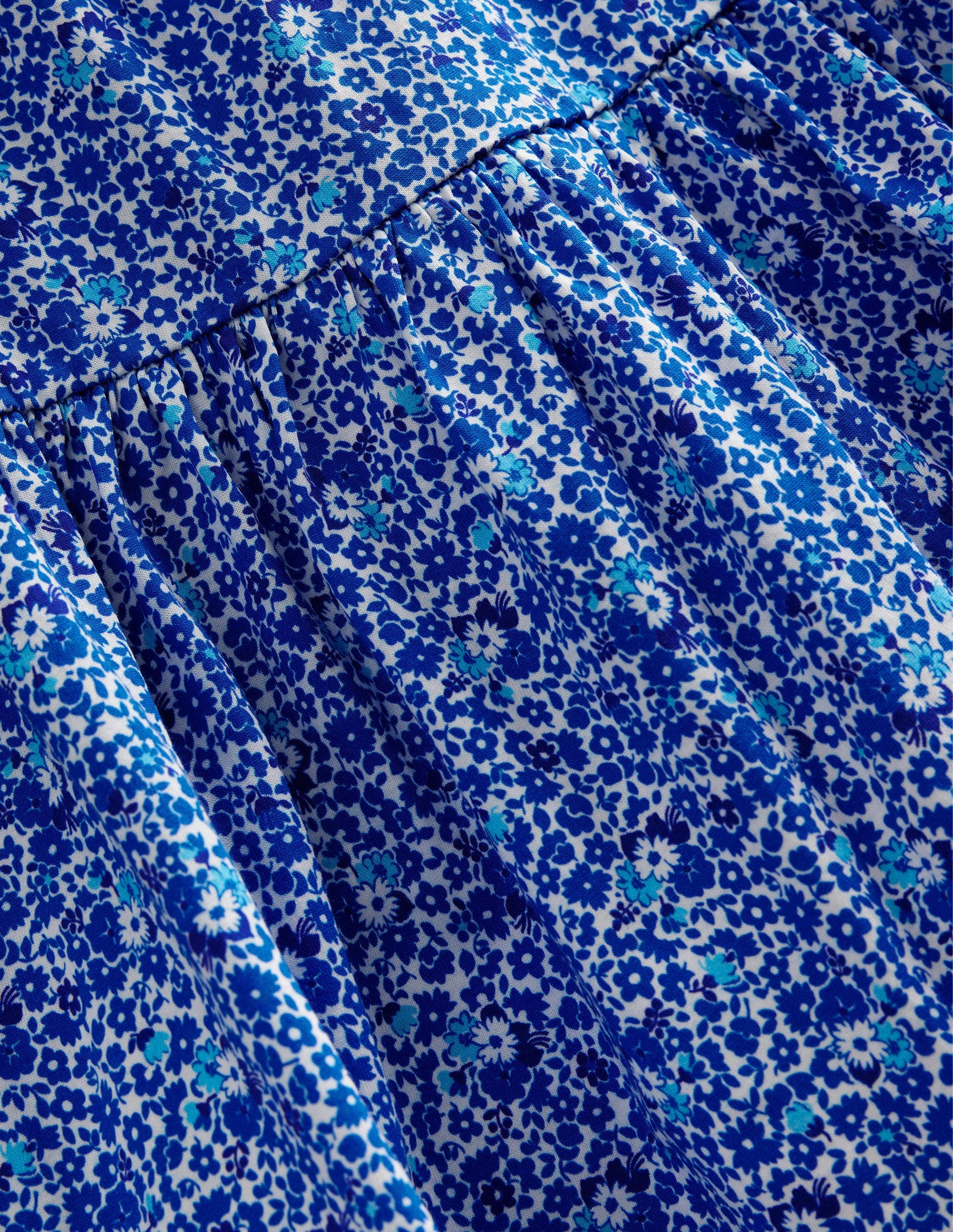 Tiered Jersey Maxi Dress-Cabana Blue Floral-3