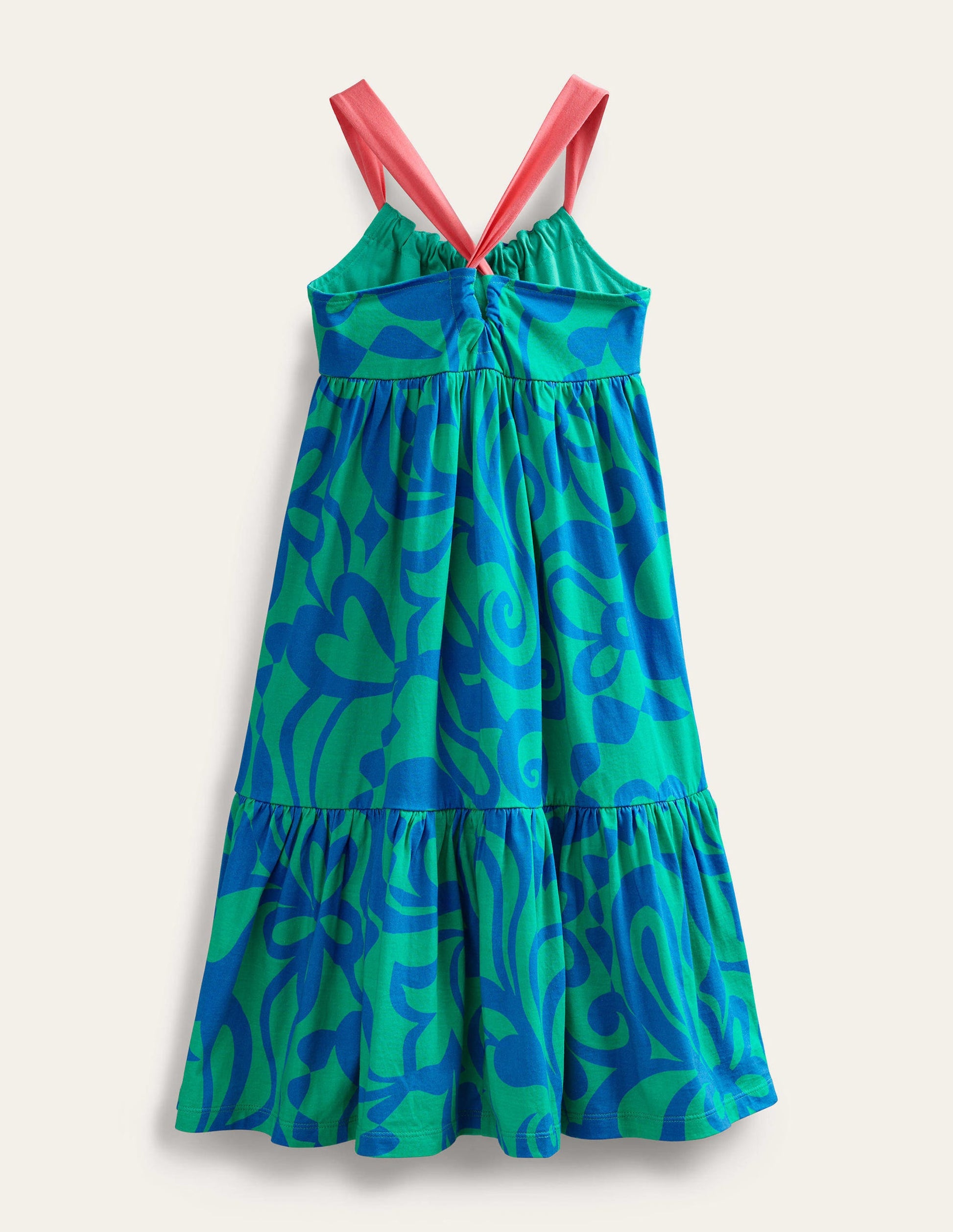 Tiered Jersey Maxi Dress-Tropical Green-2