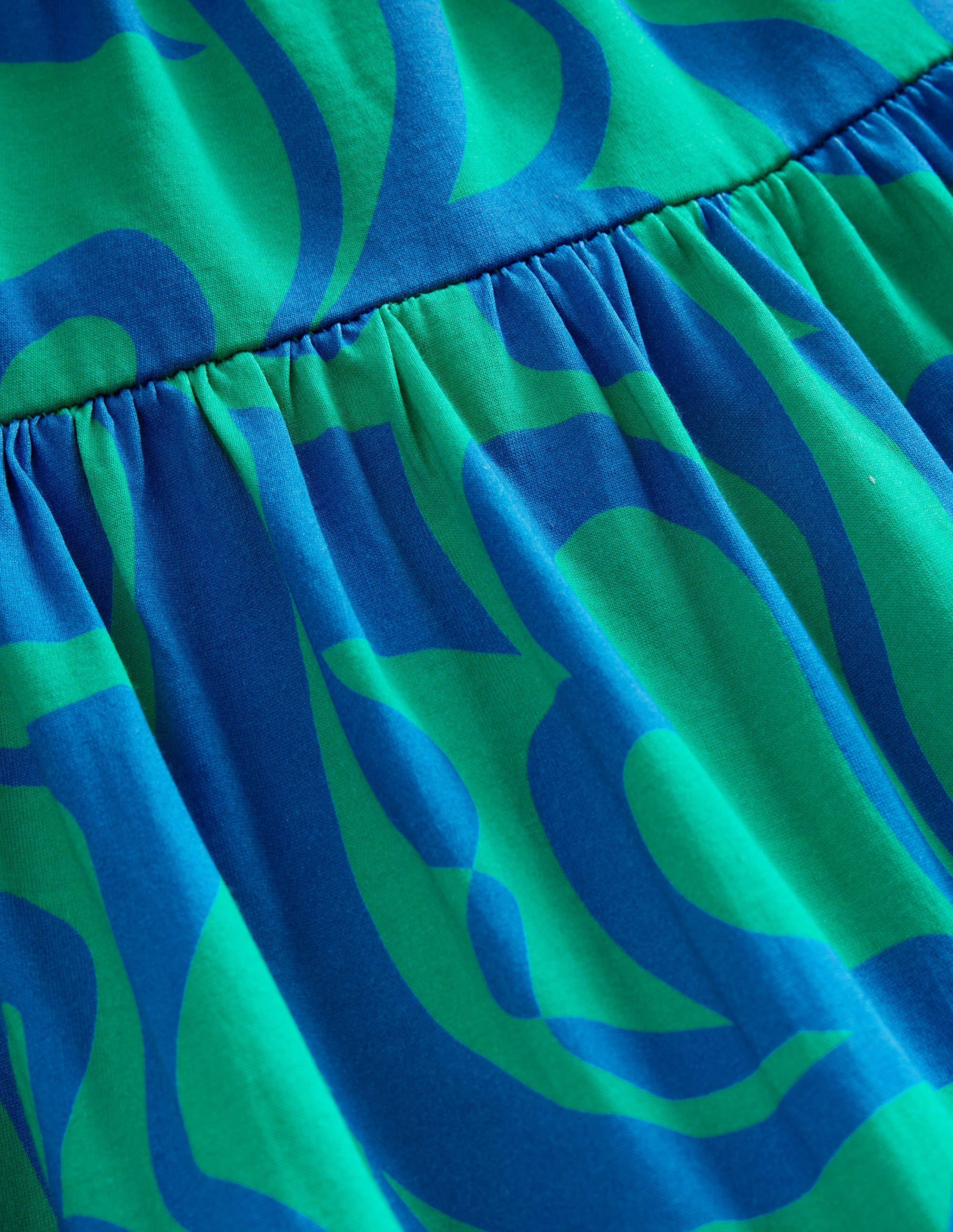 Tiered Jersey Maxi Dress-Tropical Green - Image 3