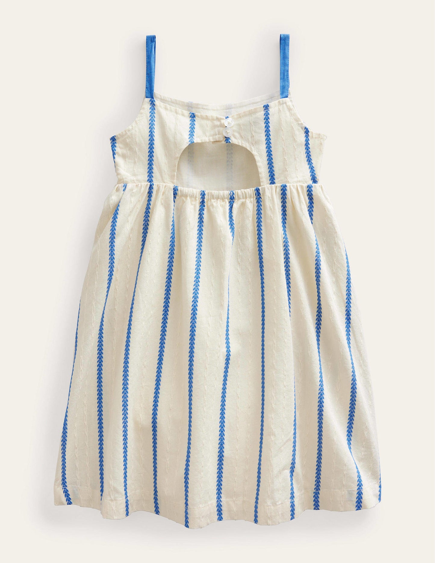 Back Detail Cut Out Dress-Ivory