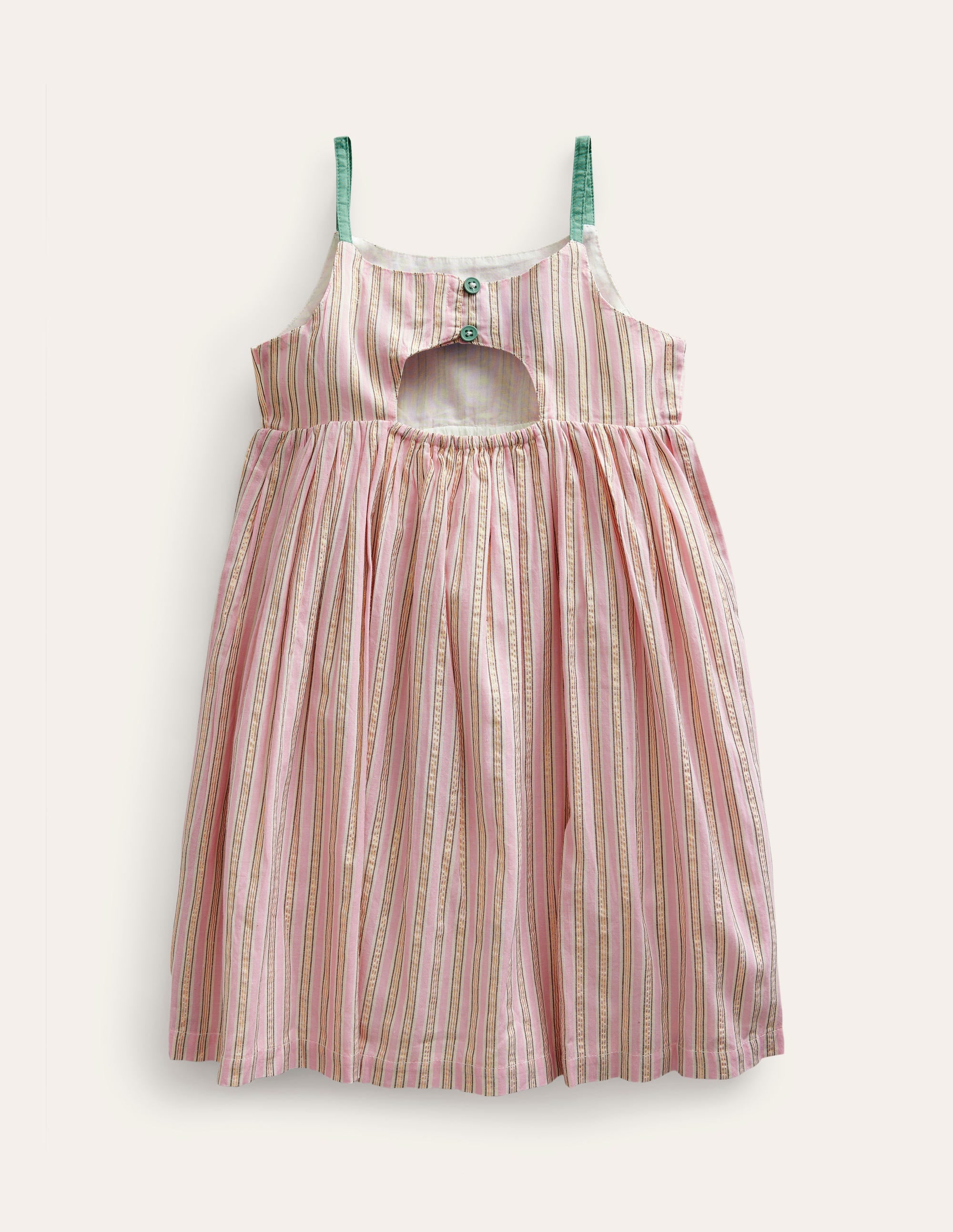 Back Detail Cut Out Dress-Lilac and Metallic Stripe - Image 2