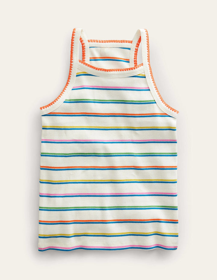 Cut Away Vest-Bright Petal Pink/Island Blue