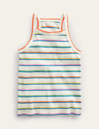 Cut Away Vest-Bright Petal Pink/Island Blue-1