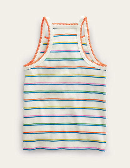 Cut Away Vest-Bright Petal Pink/Island Blue-2