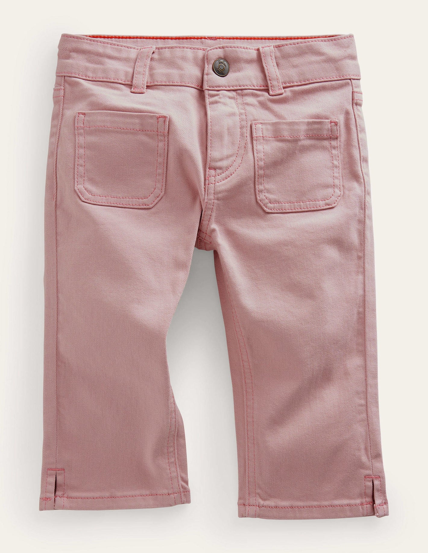 Cropped Woven Trousers-Boto Pink