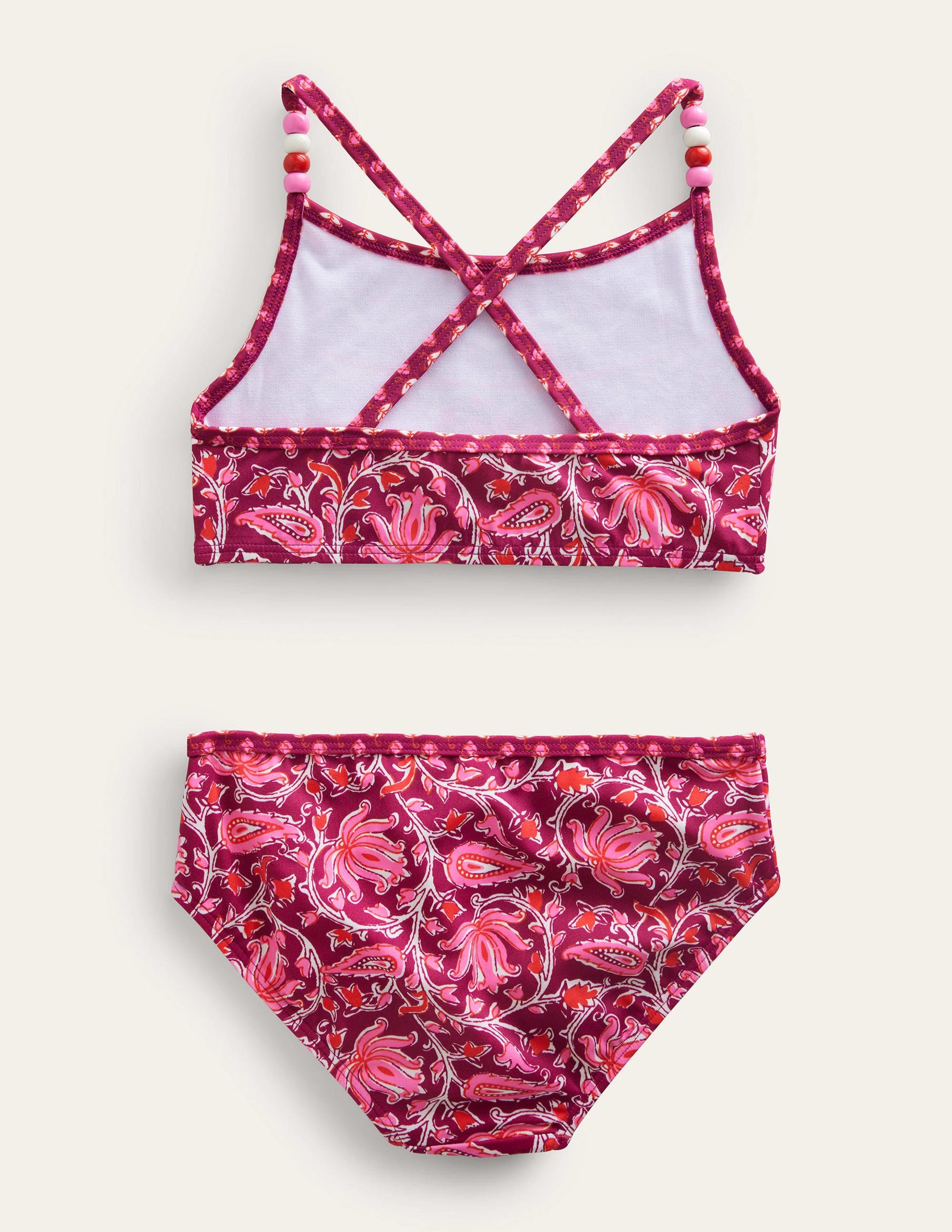 Beaded Bikini-Raspberry Radiance Paisley - Image 2