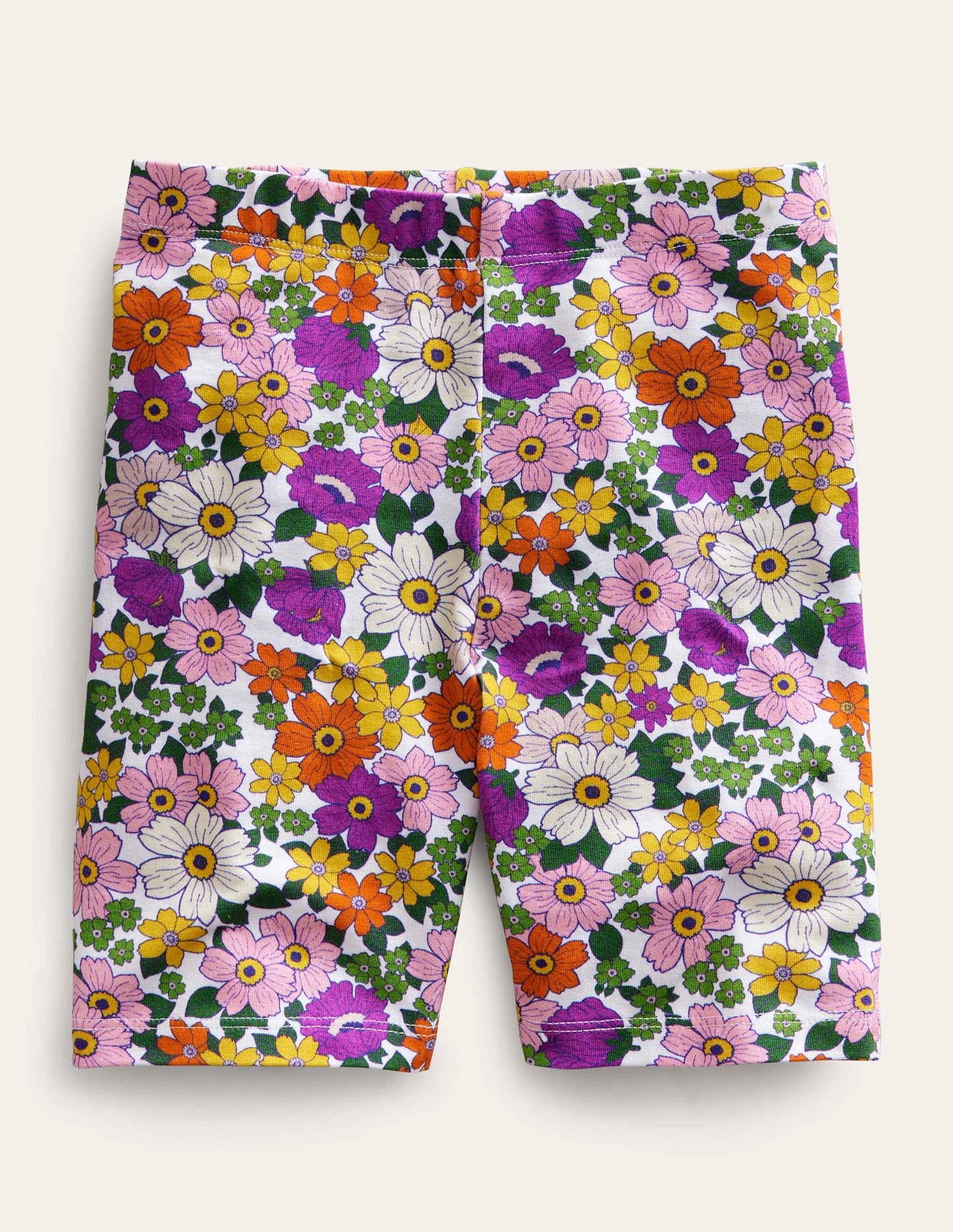 Cycling Shorts-Radiant Orchid Purple Floral